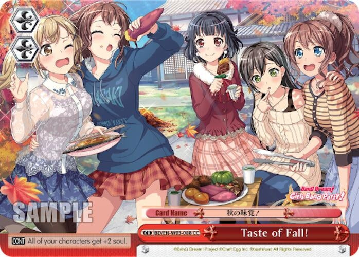 Image for Taste of Fall! (BanG Dream! Girls Band Party! MULTI LIVE) (BD/EN-W03-088 CC) - Weiss Schwarz