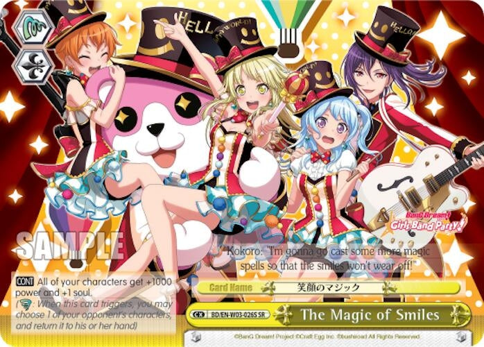 Image for The Magic of Smiles (SR) (BanG Dream! Girls Band Party! MULTI LIVE) (BD/EN-W03-026S SR) - Weiss Schwarz