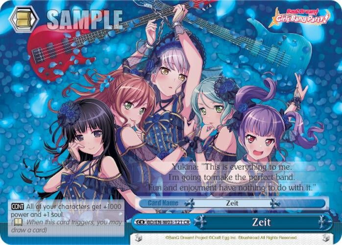 Image for Zeit (BanG Dream! Girls Band Party! MULTI LIVE) (BD/EN-W03-121 CR) - Weiss Schwarz