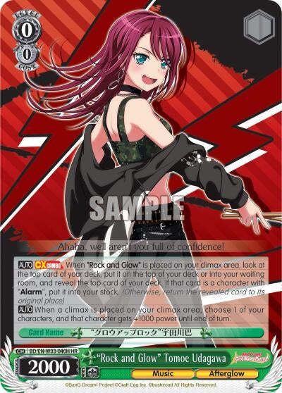 Image for "Rock and Glow" Tomoe Udagawa (HR) (BanG Dream! Girls Band Party! MULTI LIVE) (BD/EN-W03-040H HR) - Weiss Schwarz
