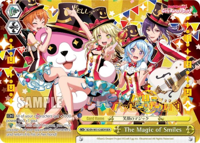 Image for The Magic of Smiles (BDR) (BanG Dream! Girls Band Party! MULTI LIVE) (BD/EN-W03-026BDR BDR) - Weiss Schwarz