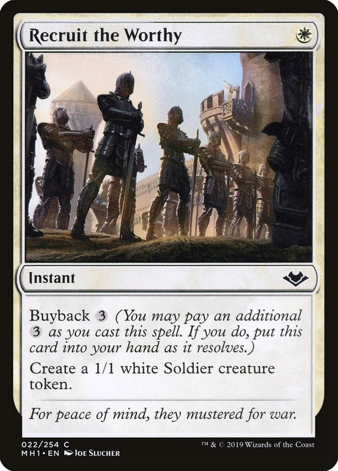 Image for Recruit the Worthy (Modern Horizons) (22) - Magic: The Gathering