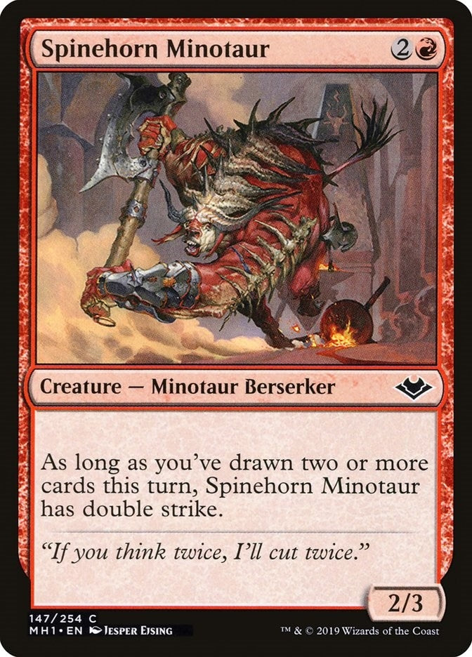 Image for Spinehorn Minotaur (Modern Horizons) (147) - Magic: The Gathering