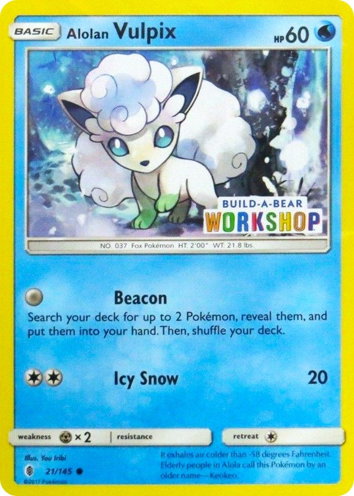 Image for Alolan Vulpix - 21/145 (Build-A-Bear Workshop Exclusive) (Miscellaneous Cards & Products) (021/145) - Pokemon