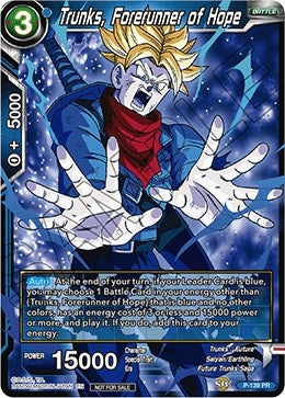 Image for Trunks, Forerunner of Hope (Promotion Cards) (P-139) - Dragon Ball Super: Masters
