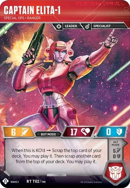 Image for Captain Elita-1 - Special Ops Ranger (War for Cybertron: Siege I) (T02) - Transformers TCG