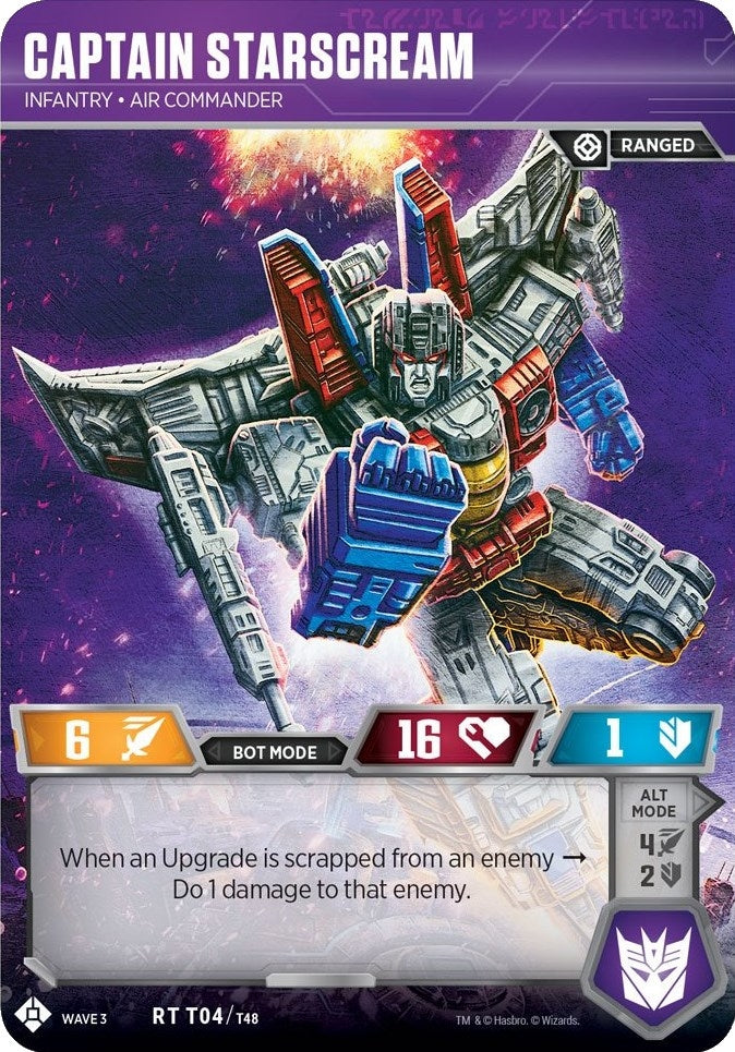 Image for Captain Starscream - Infantry Air Commander (War for Cybertron: Siege I) (T04) - Transformers TCG