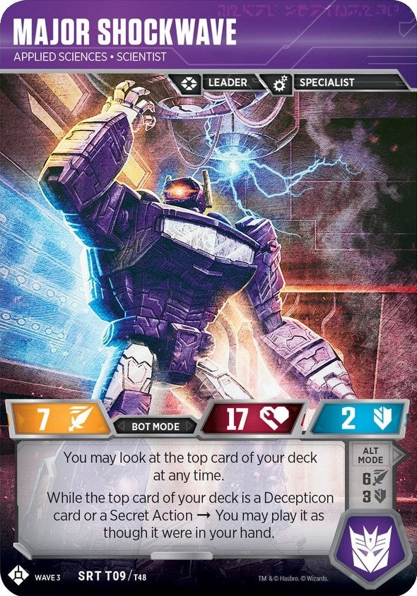 Image for Major Shockwave - Applied Sciences Scientist (War for Cybertron: Siege I) (T09) - Transformers TCG