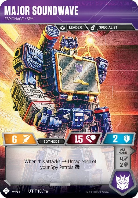 Image for Major Soundwave - Espionage Spy (War for Cybertron: Siege I) (T10) - Transformers TCG
