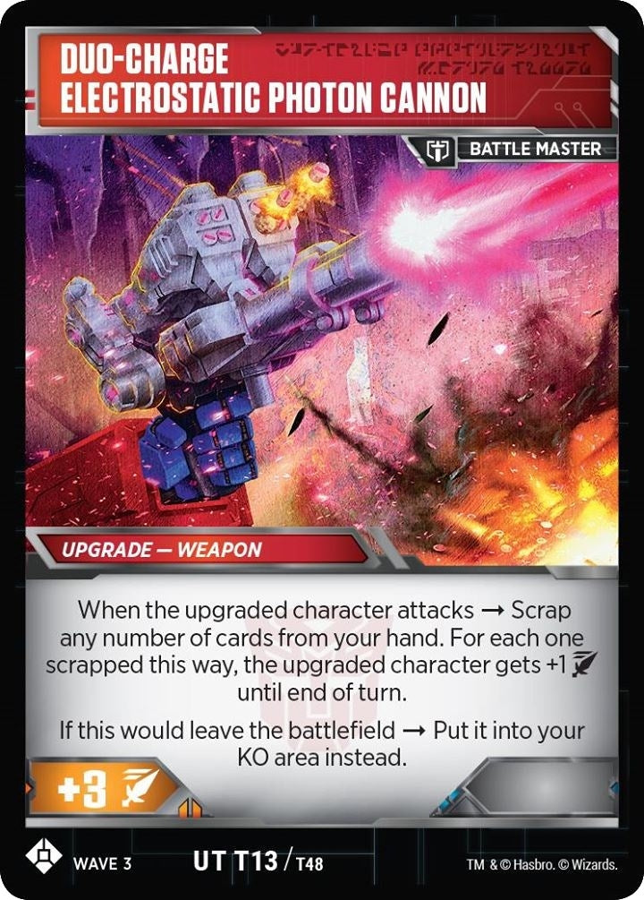 Image for Private Firedrive - Ground Command Artillery // Duo-Charge Electrostatic Photon Cannon (War for Cybertron: Siege I) (T13) - Transformers TCG