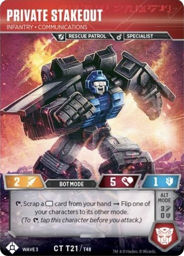 Image for Private Stakeout - Infantry Communications (War for Cybertron: Siege I) (T21) - Transformers TCG
