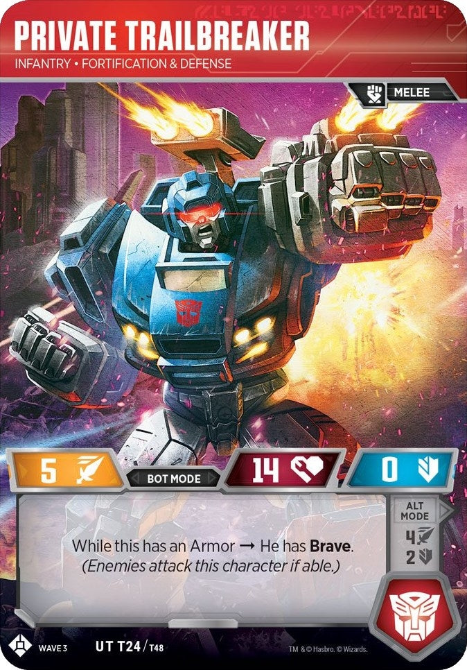 Image for Private Trailbreaker - Infantry Fortification And Defense (War for Cybertron: Siege I) (T24) - Transformers TCG