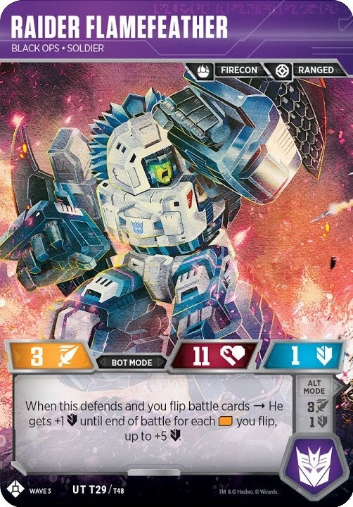 Image for Raider Flamefeather - Black Ops Soldier (War for Cybertron: Siege I) (T29) - Transformers TCG