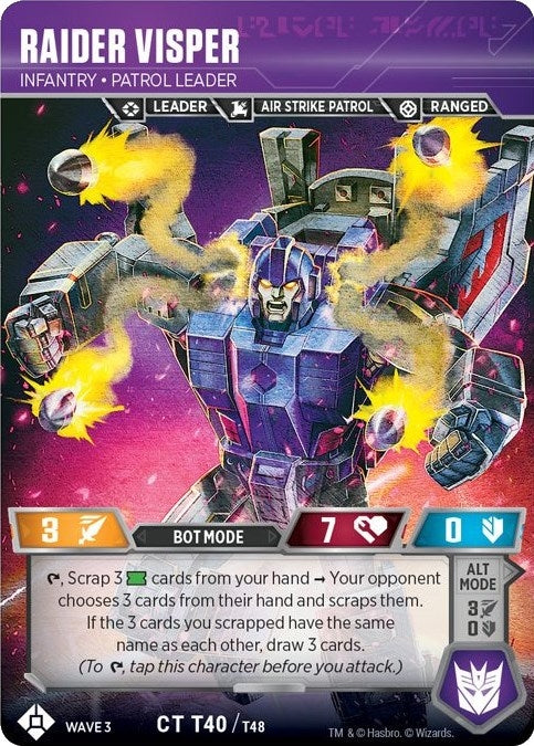 Image for Raider Visper - Infantry Patrol Leader (War for Cybertron: Siege I) (T40) - Transformers TCG