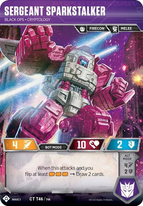 Image for Sergeant Sparkstalker - Black Ops Cryptology (War for Cybertron: Siege I) (T46) - Transformers TCG