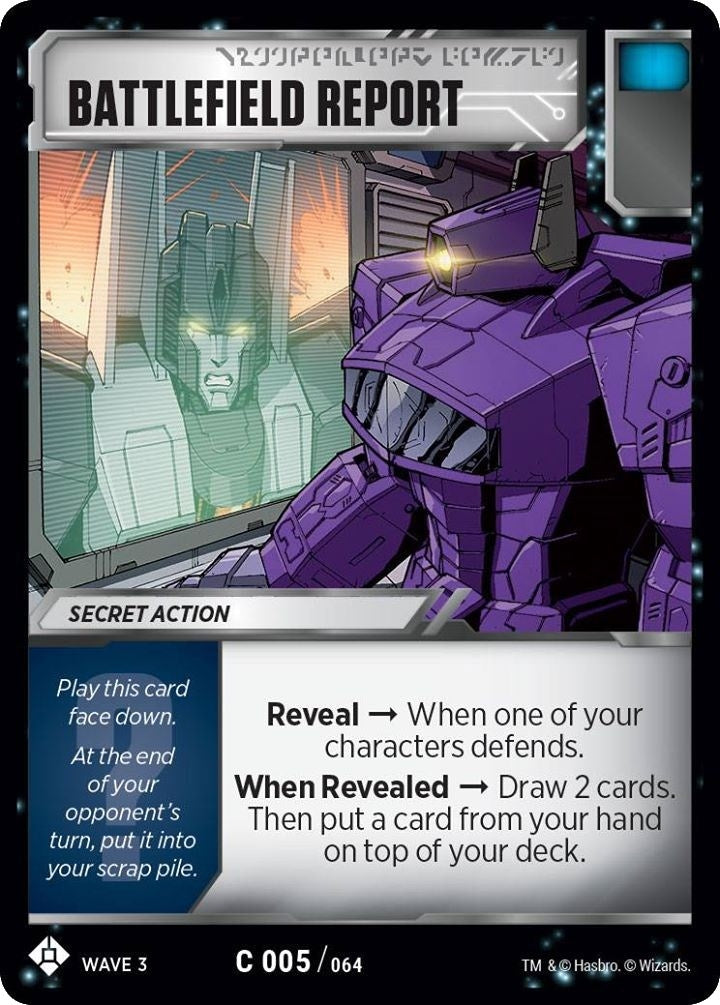 Image for Battlefield Report (War for Cybertron: Siege I) (5) - Transformers TCG