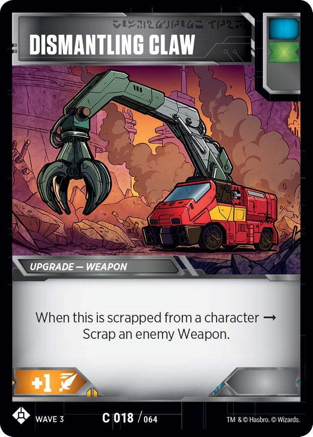 Image for Dismantling Claw (War for Cybertron: Siege I) (18) - Transformers TCG
