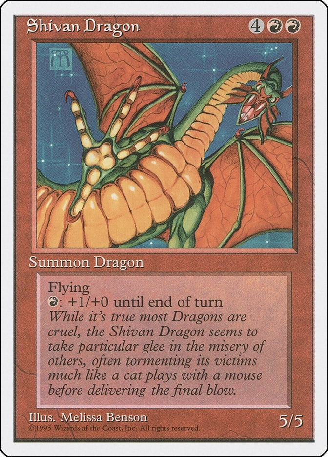 Image for Shivan Dragon (Fourth Edition) - Magic: The Gathering