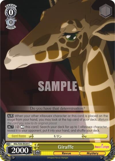 Image for Giraffe (Revue Starlight) (RSL/S56-E020 C) - Weiss Schwarz