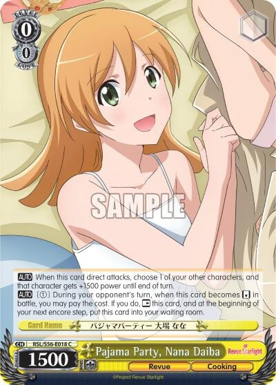 Image for Pajama Party, Nana Daiba (Revue Starlight) (RSL/S56-E018 C) - Weiss Schwarz