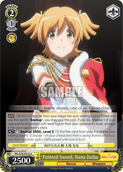 Image for Pointed Sword, Nana Daiba (Revue Starlight) (RSL/S56-E016 U) - Weiss Schwarz