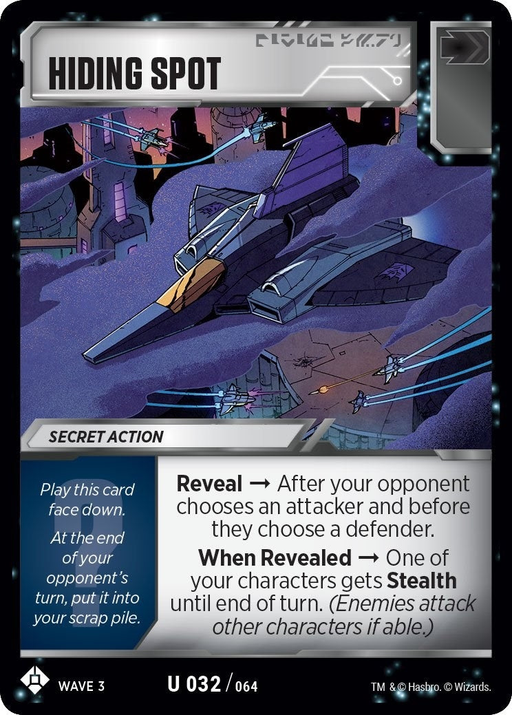 Image for Hiding Spot (War for Cybertron: Siege I) (32) - Transformers TCG
