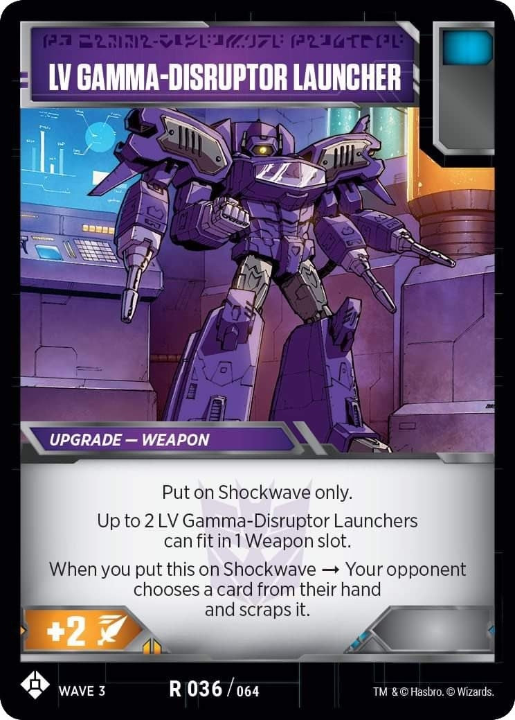 Image for LV Gamma-Disruptor Launcher (War for Cybertron: Siege I) (36) - Transformers TCG