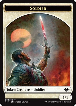 Image for Soldier // Elephant Double-Sided Token (Modern Horizons) (4 // 12) - Magic: The Gathering