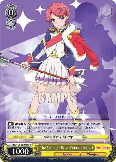 Image for The Stage of Fate, Futaba Isurugi (RRR) (Revue Starlight) (RSL/S56-TE01R RRR) - Weiss Schwarz