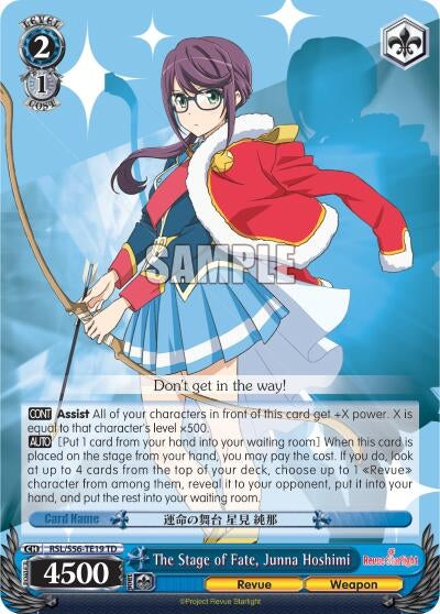 Image for The Stage of Fate, Junna Hoshimi (Revue Starlight) (RSL/S56-TE19 TD) - Weiss Schwarz