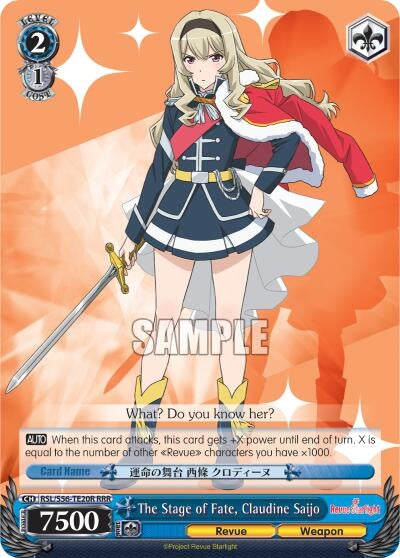 Image for The Stage of Fate, Claudine Saijo (RRR) (Revue Starlight) (RSL/S56-TE20R RRR) - Weiss Schwarz
