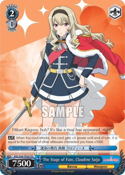 Image for The Stage of Fate, Claudine Saijo (Revue Starlight) (RSL/S56-TE20 TD) - Weiss Schwarz