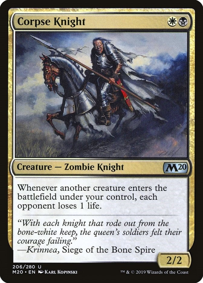 Image for Corpse Knight (Core Set 2020) (206) - Magic: The Gathering
