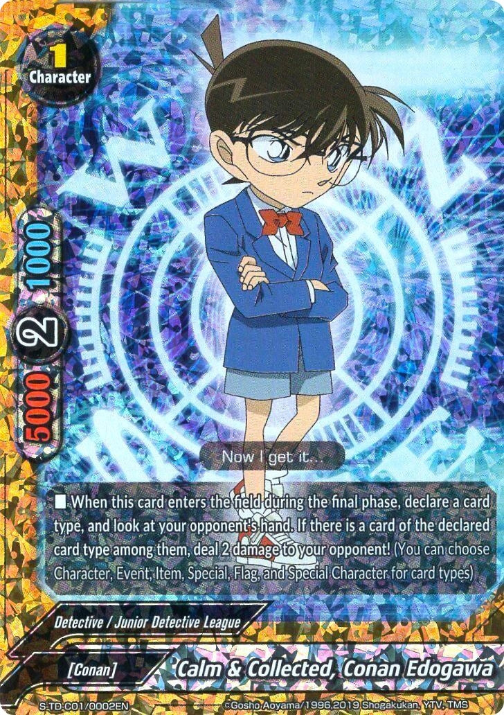 Image for Calm & Collected, Conan Edogawa (Parallel Foil) (S-TD-C01: Case Closed -Side:White-) (S-TD-C01/0002EN) - Future Card BuddyFight
