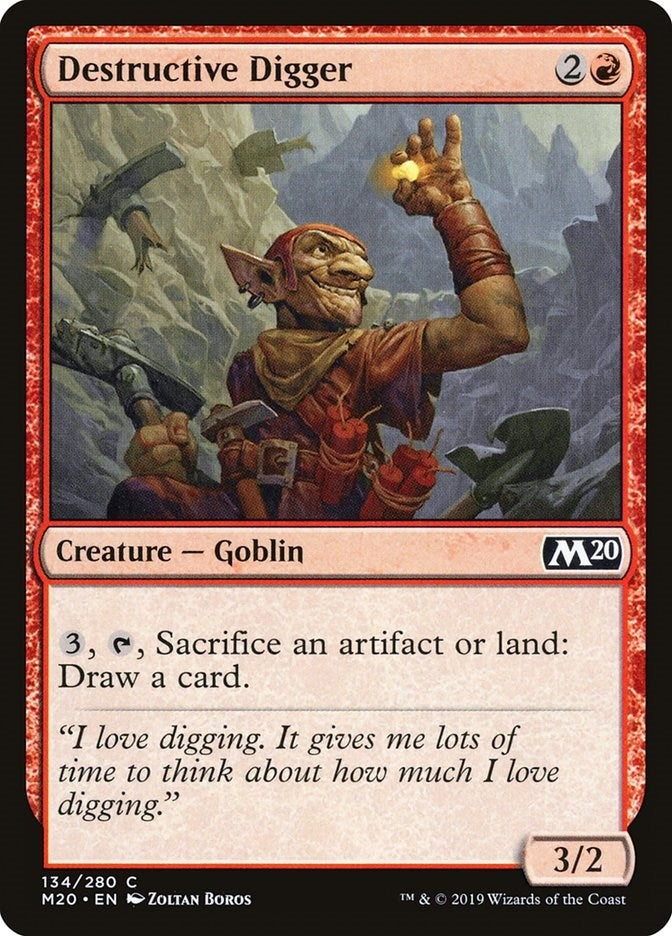 Image for Destructive Digger (Core Set 2020) (134) - Magic: The Gathering