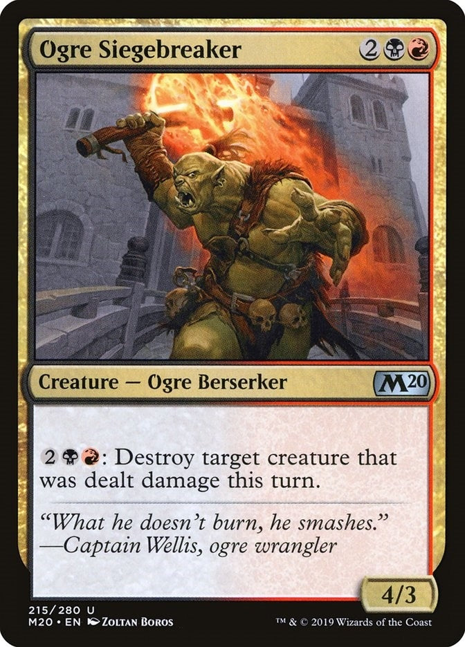 Image for Ogre Siegebreaker (Core Set 2020) (215) - Magic: The Gathering