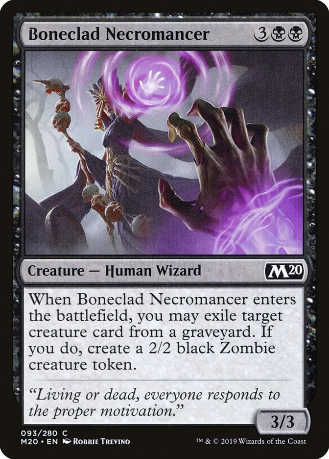 Image for Boneclad Necromancer (Core Set 2020) (93) - Magic: The Gathering
