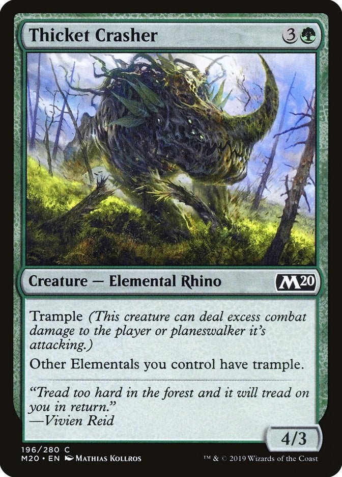 Image for Thicket Crasher (Core Set 2020) (196) - Magic: The Gathering