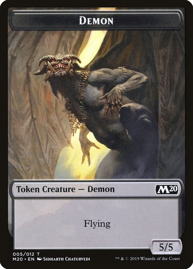 Image for Demon Token (Core Set 2020) (5) - Magic: The Gathering