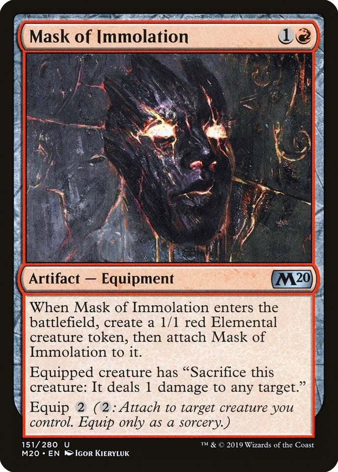 Image for Mask of Immolation (Core Set 2020) (151) - Magic: The Gathering