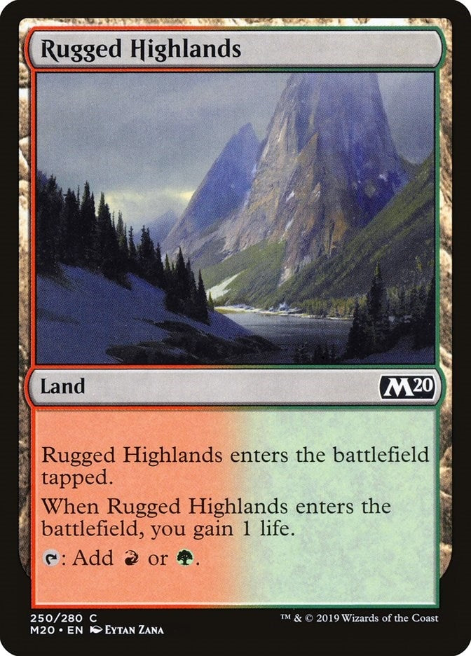 Image for Rugged Highlands (Core Set 2020) (250) - Magic: The Gathering