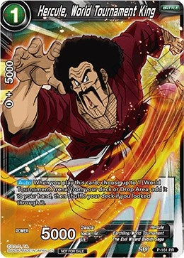 Image for Hercule, World Tournament King (Power Booster) (Promotion Cards) (P-161) - Dragon Ball Super: Masters