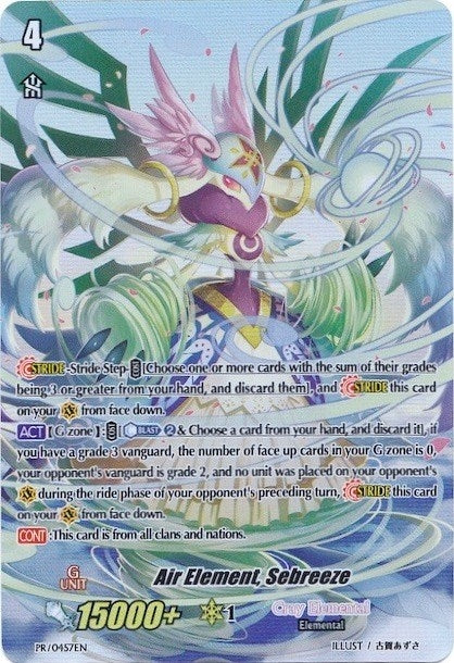 Image for Air Element, Sebreeze (Premium Collection 2019) (Promo Cards) (PR/0457EN) - Cardfight Vanguard