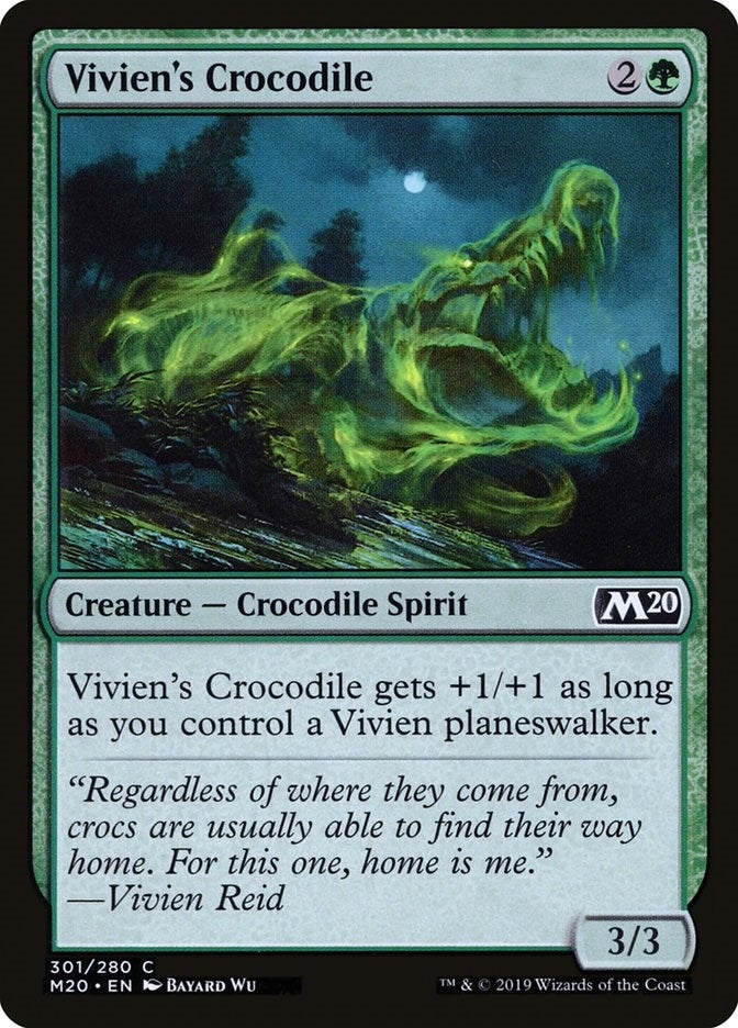 Image for Vivien's Crocodile (Core Set 2020) (301) - Magic: The Gathering