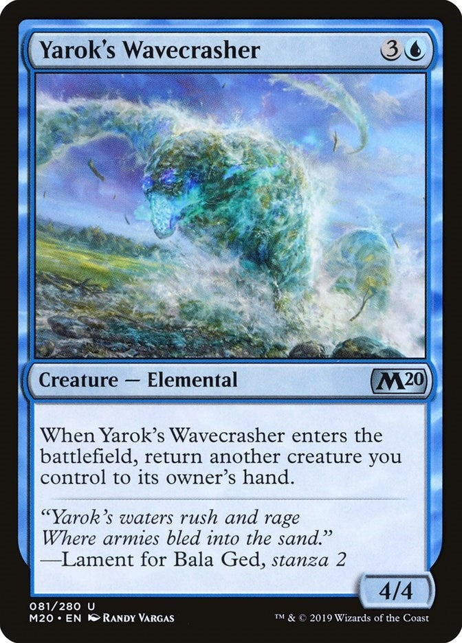Image for Yarok's Wavecrasher (Core Set 2020) (81) - Magic: The Gathering