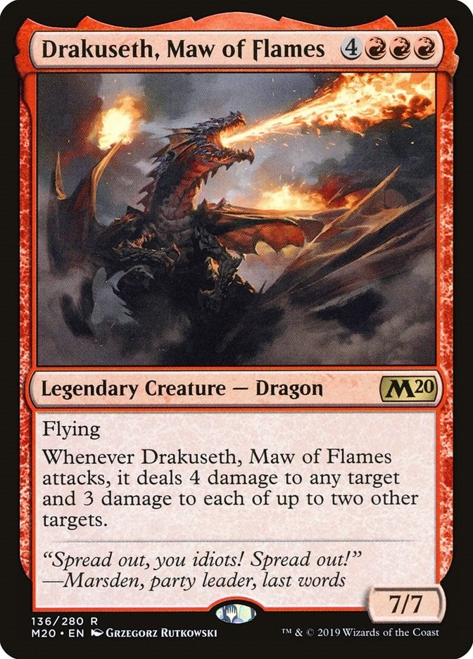 Image for Drakuseth, Maw of Flames (Core Set 2020) (136) - Magic: The Gathering