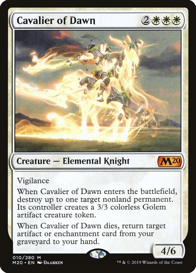 Image for Cavalier of Dawn (Core Set 2020) (10) - Magic: The Gathering