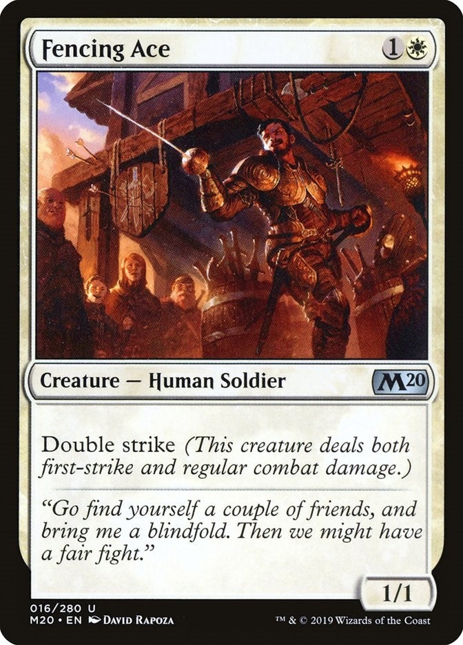 Image for Fencing Ace (Core Set 2020) (16) - Magic: The Gathering