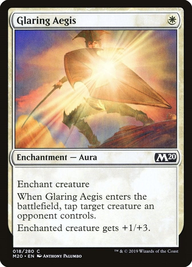 Image for Glaring Aegis (Core Set 2020) (18) - Magic: The Gathering