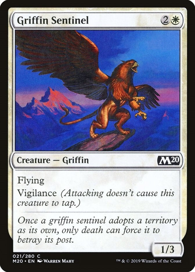 Image for Griffin Sentinel (Core Set 2020) (21) - Magic: The Gathering